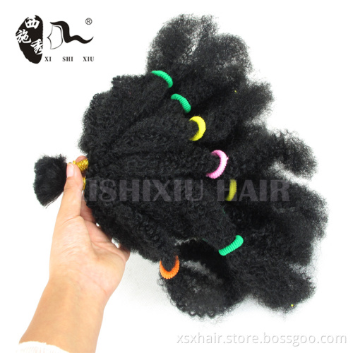 Wholesale cheap not 4c afro kinky curly human hair bulk for braiding